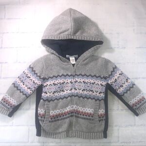 Janie and Jack Heavyweight Zip-Up Hooded Sweater